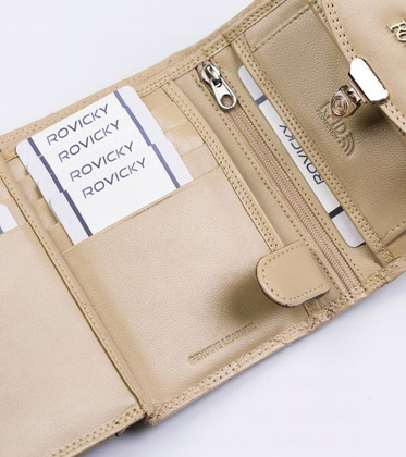 Skórzany portfel damski z technologią rfid