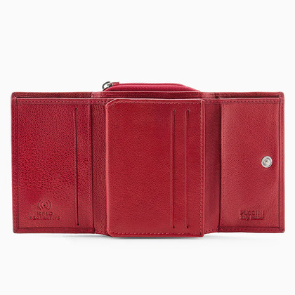 Portfel damski skórzany PUCCINI COMO CO1936 3 Czerwony