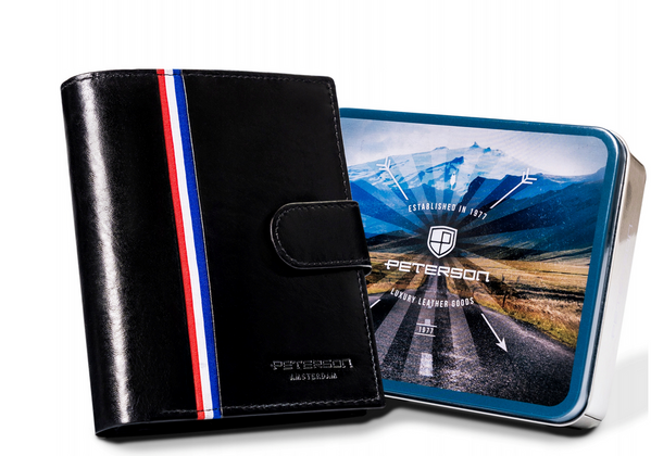 Duży portfel męski zapinany na zatrzask