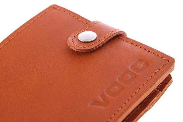 Portfel skórzany unisex KEMER VOOC Vintage P21 Naturalny