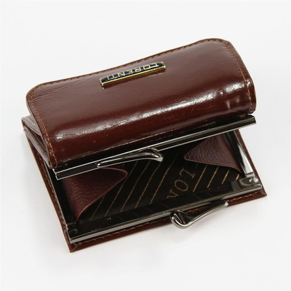 Mały skórzany portfel damski, bigiel