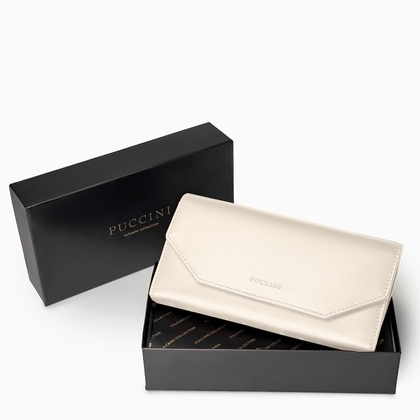 Portfel damski skórzany PUCCINI VULCANO VC92519 6B Beżowy