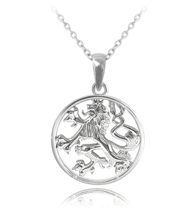 MINET Naszyjnik srebrny CZESKI LEW