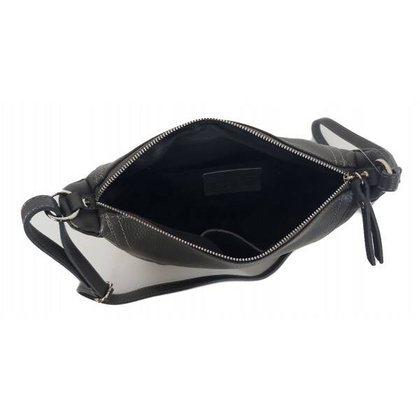 Duża pojemna Włoska skórzana listonoszka A5 Vera Pelle Szara VPLB25G