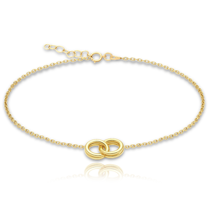 MINET Złota bransoletka połączone obrączki Au 585/1000 1,25g