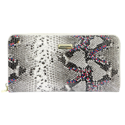 Portfel damski skórzany PELLUCCI SN-119 popiel + róż