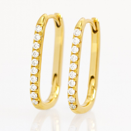 Kolczyki ze stali szlachetnej platerowane 14k złotem, zapięcie angielskie KST3425