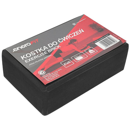 BLOK KOSTKA DO ĆWICZEŃ JOGA PILATES FITNESS CZARNA ENERO FIT