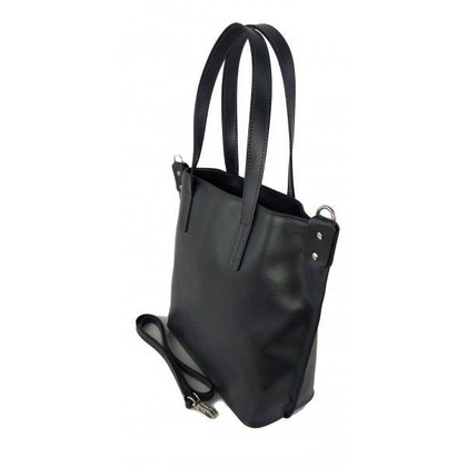 Włoska torebka skórzana na ramię ,shopper mieści A4 ,Vera Pelle ,Szara SB586G