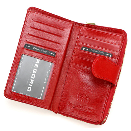 Portfel damski skórzany PELLUCCI IT-116 czerwony