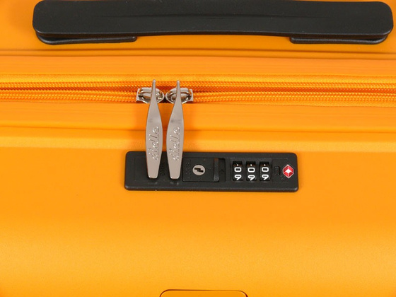 Walizka DIELLE 100 4k 76cm duża żółta PP z poszerzeniem