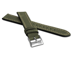 LAVVU Khaki pasek RETRO z luksusowej skóry Top Grain - 20