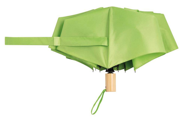 Automatyczny, wiatroodporny parasol kieszonkowy CALYPSO, jasnozielony