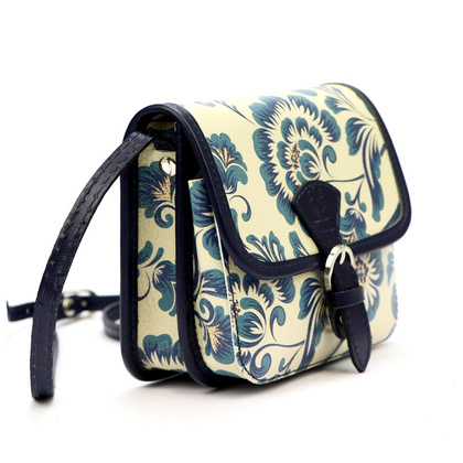 Torebka damska skórzana KEMER 112 FL-4 Granatowa