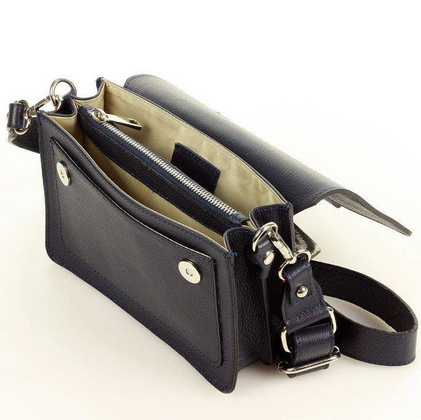 MARCO MAZZINI Torebka listonoszka skórzana messenger italian design granatowa - min. zamówienie 20 / 50 / 100 szt.