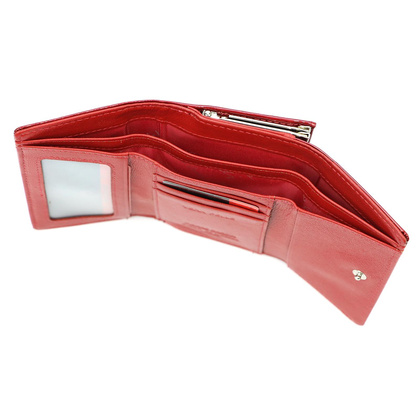 Nieduży skórzany portfel damski Pierre Cardin