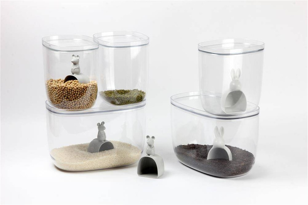 Pojemnik do przechowywania Lucky Mouse szary 3,5L 10326-GY