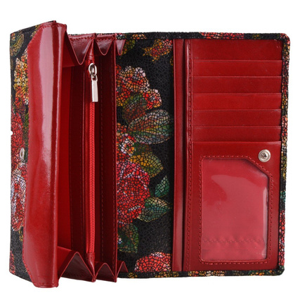 Portfel damski skórzany KEMER 008D Multikolor - min. zamówienie 20 / 50 / 100 szt.