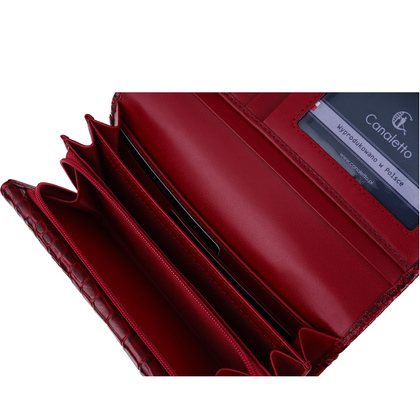 Portfel skórzany damski Canaletto ze skóry z wzorem krokodyla – ochrona RFID i wyjątkowy styl PD1634s162 RFID