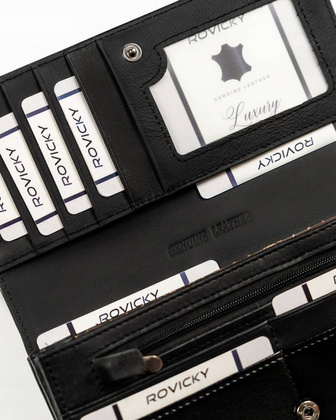 Duzy portfel damski ze skory naturalnej i ekologicznej