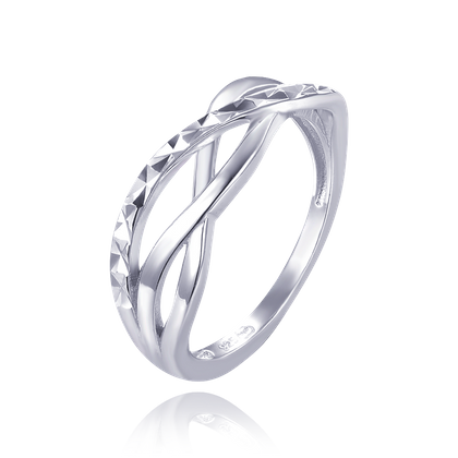 MINET Pierścień srebrny z diamentowym szlifem wielkość 25