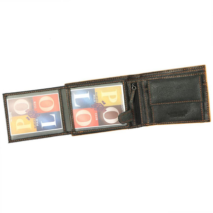 Portfel Męski Harvey Miller Polo Club 1223 261 Skóra Naturalna Czarny