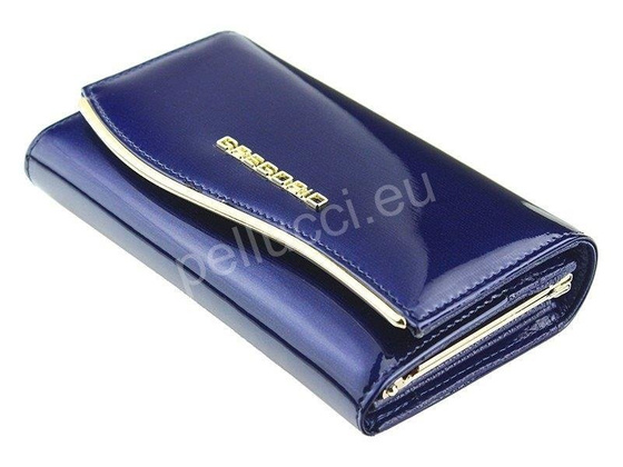Portfel damski skórzany PELLUCCI ZLF-101 Ciemny Niebieski