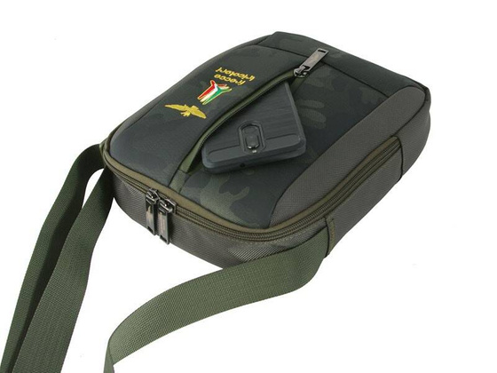 Torba na ramię AERONAUTICA MILITARE Drone Zielona