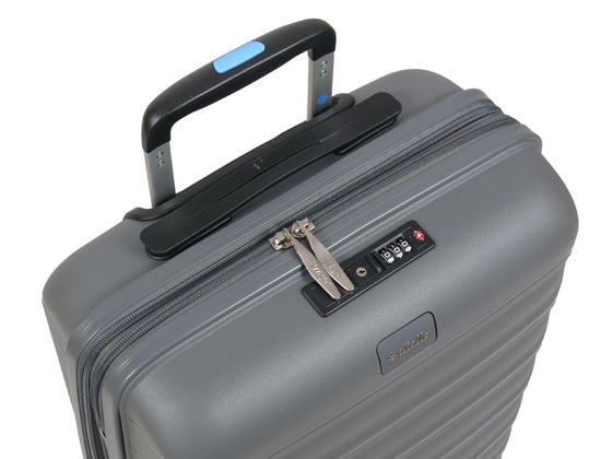 Walizka DIELLE 100 4k 55cm kabinowa szara PP z poszerzeniem