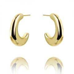 Kolczyki ze stali szlachetnej pozłacane 18 mm KST3023