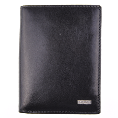 Portfel męski skórzany KEMER M 15 Czarny - min. zamówienie 20 / 50 / 100 szt.