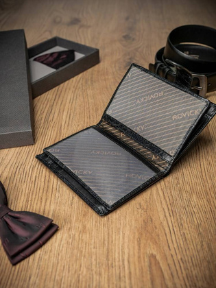 Elegancki portfel męski ze skóry naturalnej