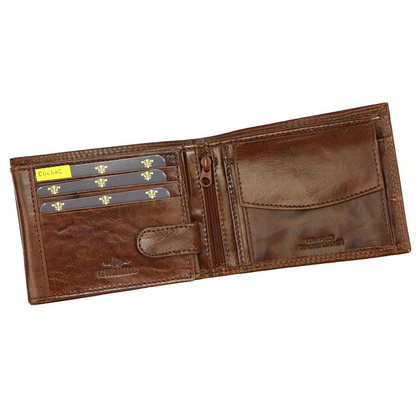 Skórzany męski portfel IBIZA 1373 czarny