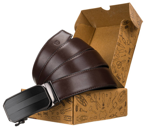 Elegancki pasek automatyczny ze skory naturalnej