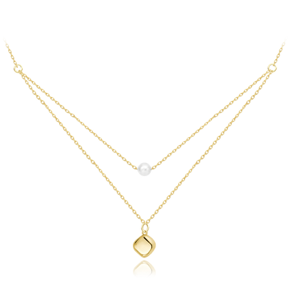 MINET Złoty naszyjnik z naturalną perłą Au 585/1000 2,30g