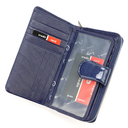 Duży skórzany portfel damski Pierre Cardin