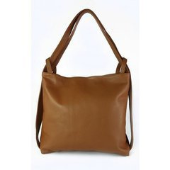 Duży skórzany worek na ramię, plecak XXL Vera Pelle WX754C Camel