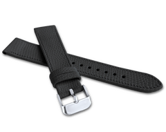 MINET Czarny pasek LIZARD z wzorem jaszczurki z luksusowej skóry Top Grain - 20