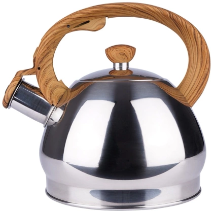 Czajnik stalowy z gwizdkiem automatyczny do gotowania wody tradycyjny srebrny1,5 l