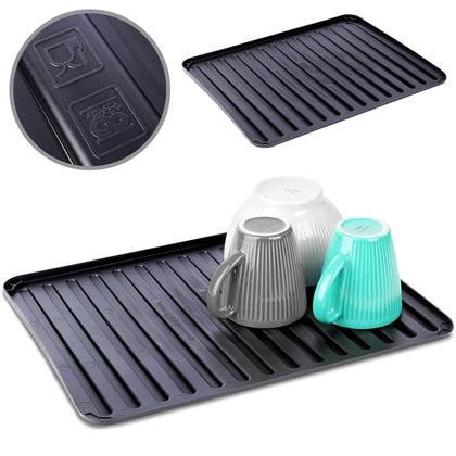 Mata do suszenia naczyń czarna 39,5x30,5 cm