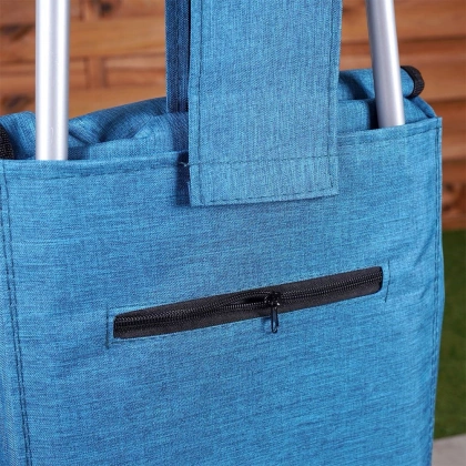 Wózek zakupowy torba zakupowa na kółkach na zakupy niebieska 40 l 30 kg