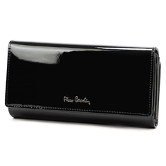Portfel damski skórzany PIERRE CARDIN 07 SHINY 121 Czarny