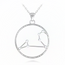 MINET Srebrny naszyjnik Stars Zodiac LEW Czech Crystal
