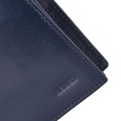 Portfel męski skórzany KEMER M31 Granatowy - min. zamówienie 20 / 50 / 100 szt.