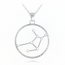 MINET Srebrny naszyjnik Stars Zodiac PANNA Czech Crystal