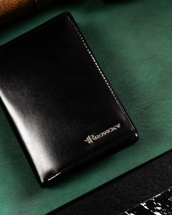 Zestaw prezentowy elegancki skorzany portfel meski i brelok