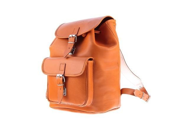 Duży plecak skórzany KEMER VOOC Vintage P38 brąz