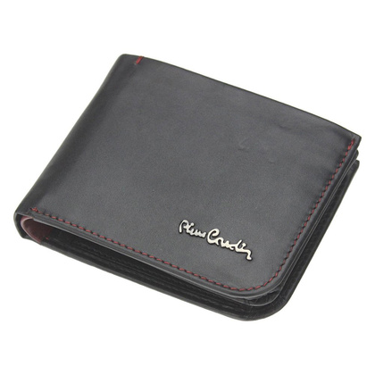 Portfel męski skórzany PIERRE CARDIN TILAK35 324 Czarno Czerwony