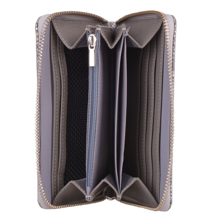 Portfel damski skórzany KEMER D48 Antracytowy - min. zamówienie 20 / 50 / 100 szt.