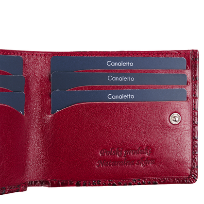 Mały portfel skórzany Canaletto z wzorem krokodylej skóry PD1055cs162 RFID